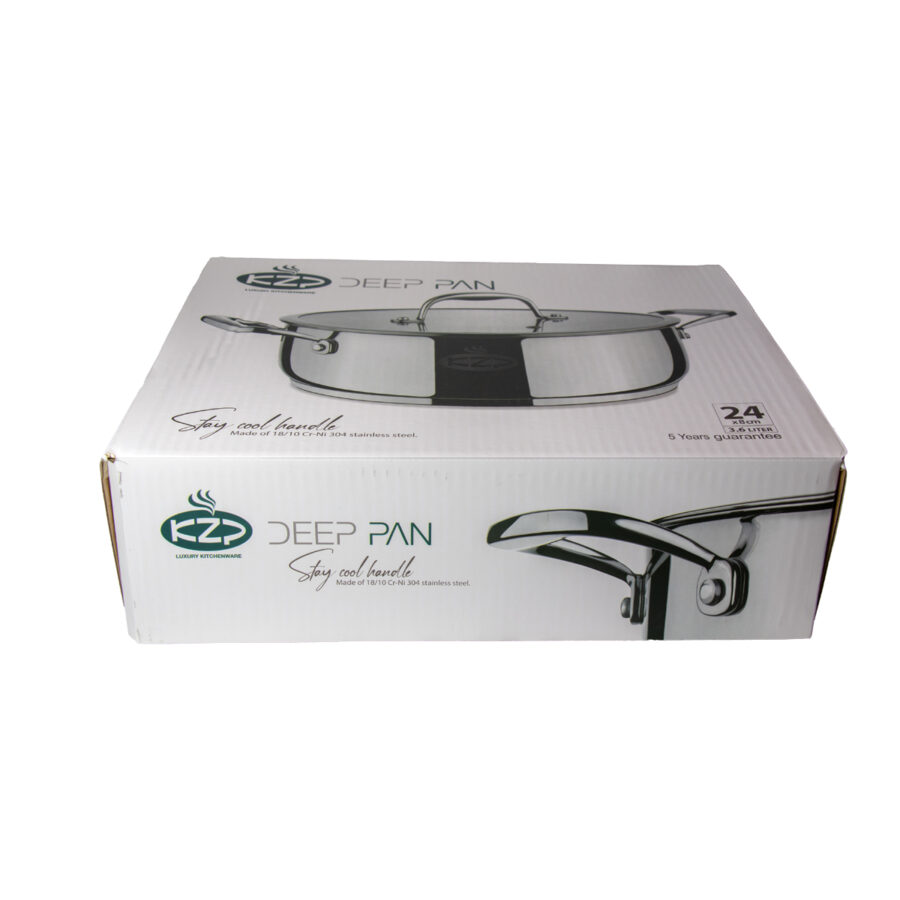 تابه دو دسته استیل نیچی سایز 24